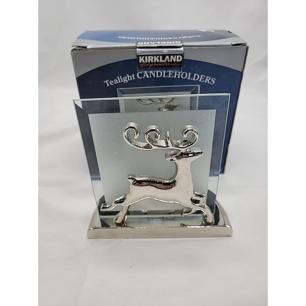 Kirkland Tealight Deer Candle Holder New Open Box